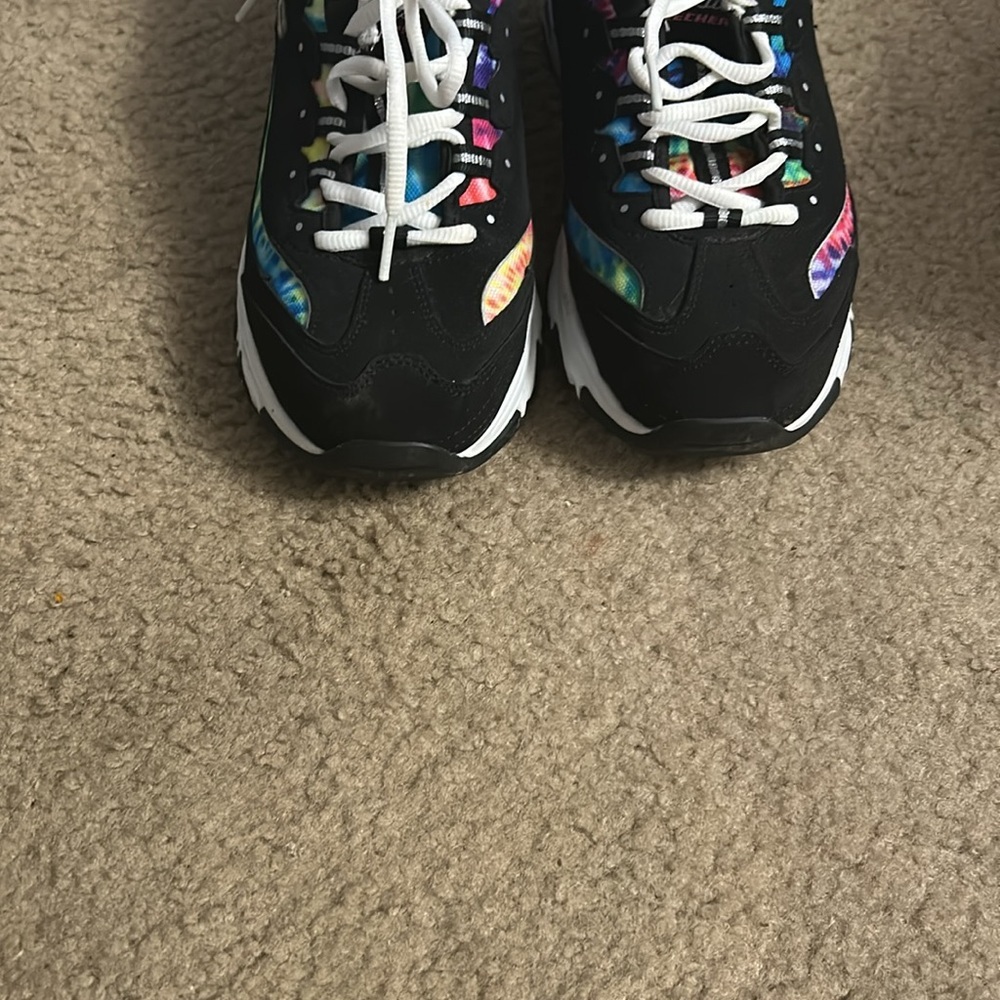 Skechers Black and Multicolor Women's Sneakers - Picture 4 of 10